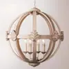 Fornecimento Transfronteiriço de Lustres de Madeira Estilo Country Americano para Sala de Estar, Sala de Jantar, Quarto, Escadaria, Iluminação de Loja de Roupas, Estilo Retrô