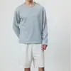 Verão/Primavera Exterior 'Leve e Respirável' Textura de Bambu de Verão Mistura de Algodão Semelhante ao Linho Proteção Solar Camiseta de Manga Longa Preguiçosa Cobertura Unissex