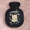 Bolsa de Agua Caliente Linda a Prueba de Explosiones Revestimiento de PVC Hogareña Linda de Dibujos Animados de Peluche Bolsa para Calentar Agua Calentador de Manos de Terciopelo de Oso