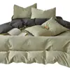 Conjunto de Roupa de Cama de Luxo Leve Classe A 100% Algodão Puro Conjunto de Quatro Peças Lençol de Cama Lençol com Elástico Capa de Edredom Jacquard Conjunto de Três Peças Roupa de Cama com Toque de Alto Padrão
