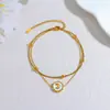 Lote Misto de Pulseiras de Aço Titânio Galvanizado a Vácuo PVD com Acabamento de Luxo, Joias de Aço Inoxidável para Venda Transfronteiriça Que Não Desbotam no Verão, Personalizáveis para Mulheres