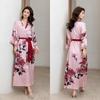 Pijama de Satén y Gasa Wenhua Primavera y Otoño para Mujer Lujoso y Noble Delgado Moderno Holgado Ropa de Casa con un Toque de Alta Gama Wp2669