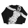 Otoño 2022 Europa y Estados Unidos personalidad moda callejera marca hip-hop estilo cuello redondo suéter suelto