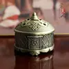 Quemador de incienso de yurt mongola dos en uno quemador de incienso de torre color mongol artesanía quemador de incienso de metal antiguo