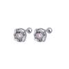 Aretes de tuerca cuadrados de piedra blanca de alta calidad con hilo, moda para mujer, elegantes, estilo europeo y americano, simples, combinan con todo, joyería para la oreja al por mayor