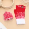 Guantes Cálidos de Punto de Lana para Árbol de Navidad Copo de Nieve de Imitación de Visón Guantes de Invierno con Pantalla Táctil de Dedos Completos Venta al por Mayor