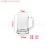 Caneca Grande de Cerveja Artesanal de Verão com Impressão de Logotipo, Vidro Espessado Grande Capacidade Caneca de Cerveja de Barril com Alça