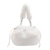 Bolsa de Mão Feminina 2025 Outono Plissada Acolchoada com Cordão Simples Popular de Luxo Casual para Ombro Transversal