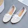 Zapatos Calados para Mujer Verano Zapatos de Enfermera Transpirables para Mujeres Embarazadas Planos Blancos