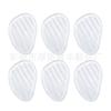 Almohadilla de palma frontal antideslizante corrugada de silicona transparente de tamaño medio, almohadilla deportiva con ajuste de absorción de impactos, almohadilla de media suela delantera para zapatos de tacón alto sueltos