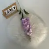 Ramo Artificial Violeta Terciopelado, Jacinto, Delfinio, Arreglo Floral para Pasillo de Boda, Decoración del Hogar, Exportación