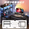 Mesa de juegos de esquina mesa de ordenador escritorio para casa escritorio doble estantería mesa de rincón de dormitorio escritorio banco de trabajo
