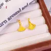 Pingente de Folha de Ginkgo Dourada e Prateada Estilo Antigo, Pingente para Vestido de Moda Francesa Feminina de Luxo Leve, Corrente para Clavícula Que Não Desbota Facilmente