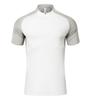 Camiseta deportiva de manga corta de secado rápido para exteriores de verano 2025, personalizada, con cuello vertical, para hombre, ropa informal de entrenamiento para correr.