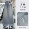 Conjunto de Sudadera Elegante de Dos Piezas Falsas para Niñas de Primavera y Otoño, Atuendo de Primavera de Moda para Niños con Jeans
