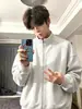 Camisa Polo de Manga Corta para Hombre Verano 2025 Seda de Hielo Secado Rápido Cuello Camisero Camiseta Deportiva 11224203280 Gris Blanco-Gris