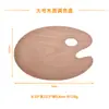 Paleta Ovalada de Madera Maciza Weiran Herramientas de Pintura Paleta de Acuarela Estudiante Gouache Acrílico Bandeja para Pintura China