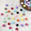Acrílico Color Sólido Flor de Cinco Pétalos Agujero Grande Diy/Accesorios para el Cabello Cadena de Teléfono Móvil Joyería Decorativa Material Cuentas Sueltas Venta al por Mayor