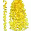 Flores de Glicinia Artificiales, Enredaderas Violetas, Decoraciones de Techo para Bodas en Pasillos de Hotel, Flores Falsas, Plantas Decorativas de Plástico para Interiores