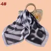 Nuevo Pañuelo Cuadrado para Mujer de 70 cm con Estampado de Leopardo Rayado Salvaje, Pañuelo de Seda, Chifón Satinado, Pañuelo de Fábrica Fuente Mayorista