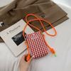 Bolso bandolera cuadrado pequeño estilo coreano para teléfono móvil, minibolso de hombro pequeño para compras, bolso de hombro moderno y a la moda para mujer