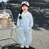 Conjunto de Otoño para Niñas 2026 Nuevo Elegante de Moda Estilo Primavera/Otoño para Bebé Camisa Polo Estilo Coreano Ropa de Otoño Conjunto de Dos Piezas Moderno