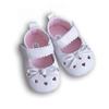 [liquidação 9.9] PU01 sapatos vazados de couro pu para bebê sapatos coração de pêssego sapatos primeiros passos para bebê vestido bebê laço