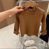 [En stock] Suéter de niña primavera y otoño, nueva ropa infantil, camisa básica de punto de moda para niñas.
