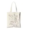 Bolsa de Lienzo para Graffiti Hecha a Mano para Padres e Hijos Bolsa de Lienzo Pintada a Mano DIY para Niños Bolsa de Tela al por Mayor Bolsa para Colorear Impresión de Logotipo
