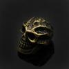 Accesorios trenzados de calavera de estilo fuego de acero y latón, pulsera de cuerda con forma de paraguas colgante con forma de cuchillo y calavera samurái de latón, cuerda para paraguas colgante