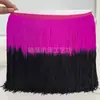 Fleco de color degradado de 20 cm de ancho Borla de nylon cifrada de doble línea Traje de danza latina traje antiguo encaje decorativo