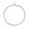Collar Gargantilla Geométrico Cuadrado Hueco de Moda Transfronterizo Europeo y Americano para Mujer Tendencia Collar de Metal