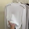 Camiseta interior de cuello medio para mujer, forrada de forro polar, engrosada, novedad otoño e invierno 2024, suéter de alta gama, top de invierno ajustado