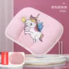 Almohada de Dibujos Animados para Bebé en Stock, Soporta la Forma de la Cabeza del Bebé, Almohada de Dibujos Animados de Algodón Transpirable para Recién Nacidos, Transpirable y Desmontable