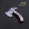 Peça de Escultura de Adaga de Pedra Bruta de Cristal Transfronteiriça Machado de Obsidiana Adaga Artesanato Colecionável para Casa e Escritório Ornamento