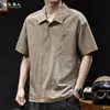Camisa polo de lino elástico para hombre, camiseta de manga corta, marca de moda, talla grande, nuevo modelo verano 2026, camiseta fina de alta gama con bloques de color