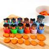 Fabricantes transfronterizos Protector de mano de PP Cortador de galletas de acero inoxidable Traje en caja Herramientas de corte de cocina Decoración de Bento Corte de melón y verduras
