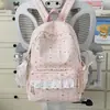 Mochila de Encaje con Lazo Estilo Japonés para Chica Linda, Bolso Escolar de Alto Valor para Estudiantes, Mochila Pequeña de Viaje para Niñas