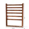 Estante de Madera Multifuncional para Joyería Montado en la Pared con Capas Múltiples Ranuras para Tarjetas Tarjeta para Pendientes Exhibidor de Almacenamiento para Collares Pulseras Fabricante
