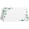 Venta al por mayor transfronteriza Hoja Verde Acuarela Boda Cena Evento Asiento Tarjeta Plegable Tarjeta Decorativa Evento Escribir