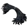 Cuerda Gruesa de Hilo de Algodón Encerado con Cabeza de Bala para Colgar Etiquetas de Ropa, Disponible en Negro y Blanco, con Envío Gratis