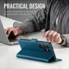 Adecuado para Samsung S25Edge Funda Antirrobo para Teléfono Móvil Galaxy S26 Cubierta Flip RFID Hebilla Lateral Funda Protectora de Cuero S23