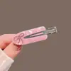 Grampo de Cabelo Elegante com Pérolas para Mulheres, Presilha de Metal com Laço Preto, Presilha Lateral de Alto Padrão, Presilha para Franja, Simples Presilha Bico de Pato