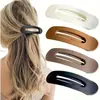 Presilha Grande para Franja Amazon, Presilha Bico de Pato Macaron Fashion, Presilha Lateral para Maquiagem Sem Marcas, Presilha de Cabelo Transparente para Fios Soltos