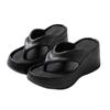 Chanclas de Suela Gruesa de 8 cm para Mujer para Usar Afuera en Verano, Pantuflas que se Sienten como Pisar Mierda, Pantuflas Antideslizantes para Baño, Hogar, que Aumentan la Altura