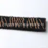 Venta al por mayor de fábrica En stock Banda elástica de felpa de 4 cm Banda elástica de pelo sintético de visón Banda elástica jacard con letras amigable para la piel