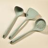 Espátula de silicona antideslizante resistente a altas temperaturas espátula cuchara colador cuchara para sopa utensilios de cocina domésticos de cocina de silicona anti-escaldaduras
