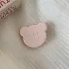 Pinza para el pelo de oso de acetato con letras repujadas estilo coreano, pinza de pico de pato lateral suave y delicada, accesorio para el pelo de princesa dulce, pinza para el flequillo