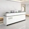 Recepção Balcão de Atendimento Empresa Pintura Balcão de Consultas Simples Moderno Salão de Beleza Loja de Roupas Pequeno Bar Caixa
