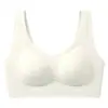 W032 Base Líquida Sem Costura Roupa Íntima Invisível para Mulheres, Suporte Macio Sem Fio, Sutiã Estilo Camiseta Respirável Fino de Verão